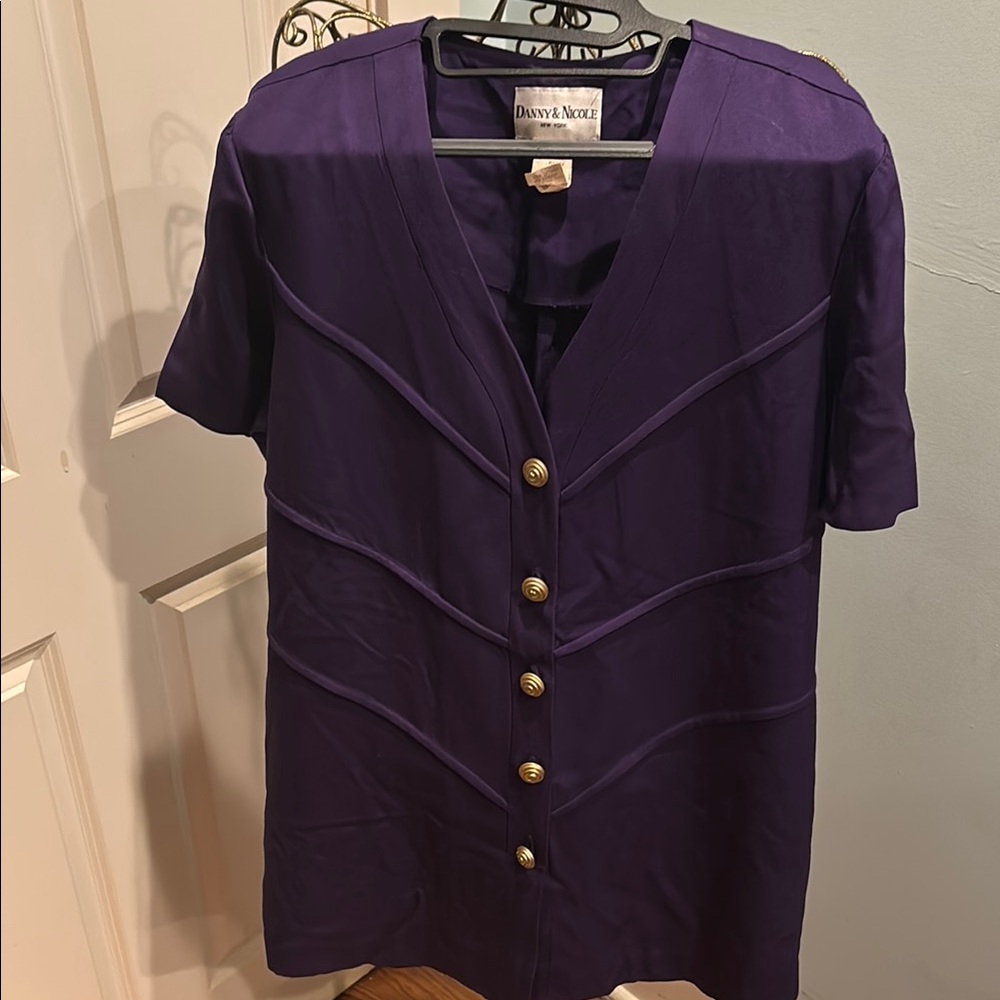 Danny & Nicole Purple Rayon Dress